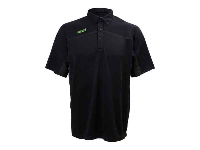 Apache APALANGM Langley Black Performance Polo Shirt