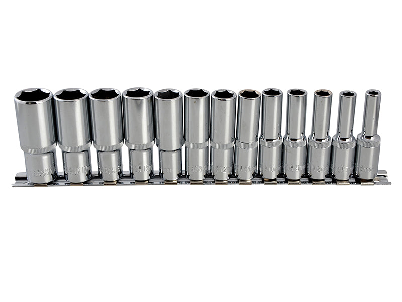 BlueSpot Tools B/S01542 3/8in Drive Deep Socket Set, 13 Piece