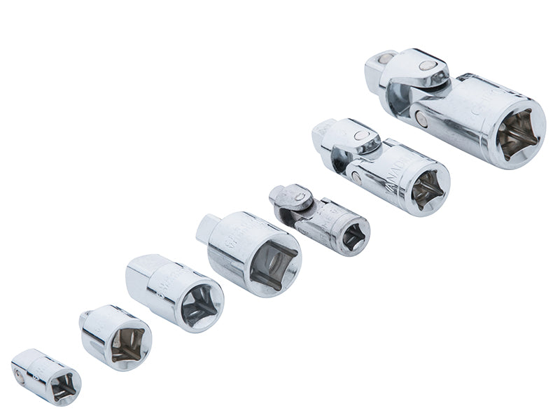 BlueSpot Tools B/S02076 Universal Joint & Adaptor Set, 7 Piece