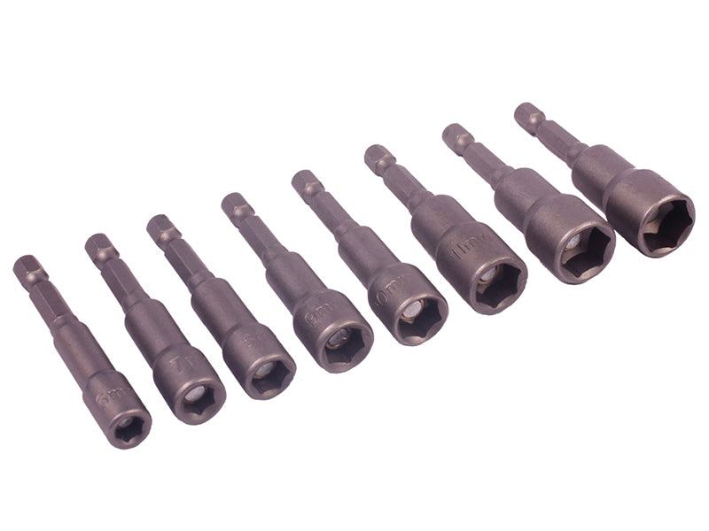 BlueSpot Tools B/S14107 Magnetic 1/4in Nut Driver Set, 8 Piece