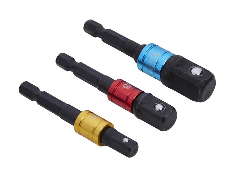BlueSpot Tools B/S14113 Colour-Coded Impact Socket Adaptor Set, 3 Piece