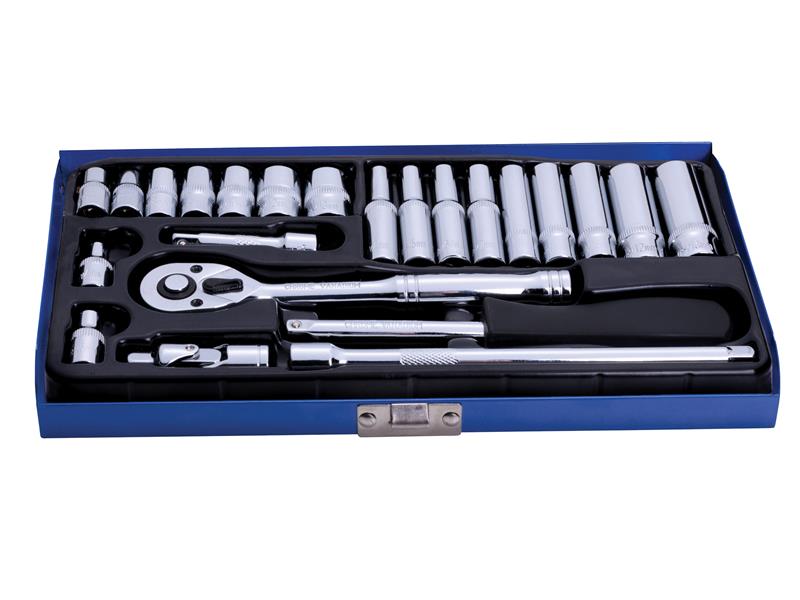 BlueSpot Tools B/S1531 1/4in Metric Socket Set, 24 Piece