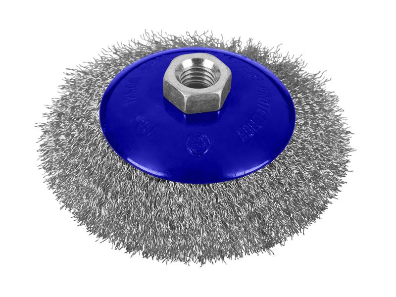 BlueSpot Tools B/S19220 Steel Bevel Wire Cup Brush 115mm M14 X 2