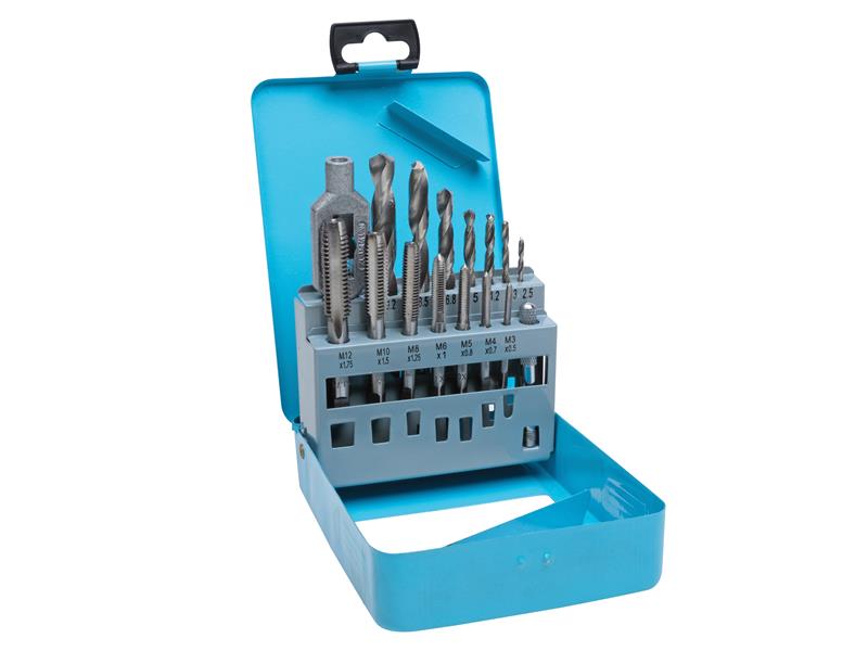 BlueSpot Tools B/S20512 Drill & Tap Set, 15 Piece