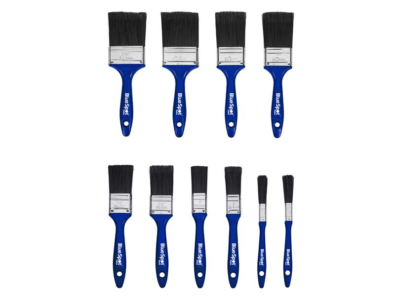 BlueSpot Tools B/S36018 Synthetic Workshop Paint Brush Set, 10 Piece