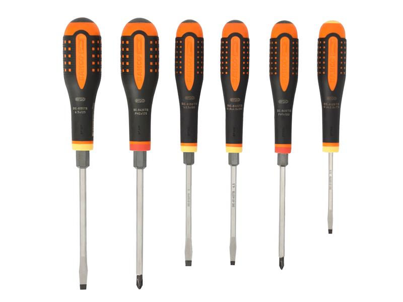 Bahco BAH9881TB BE-9881TB ERGO™ Through Blade Screwdriver Set, 6 Piece
