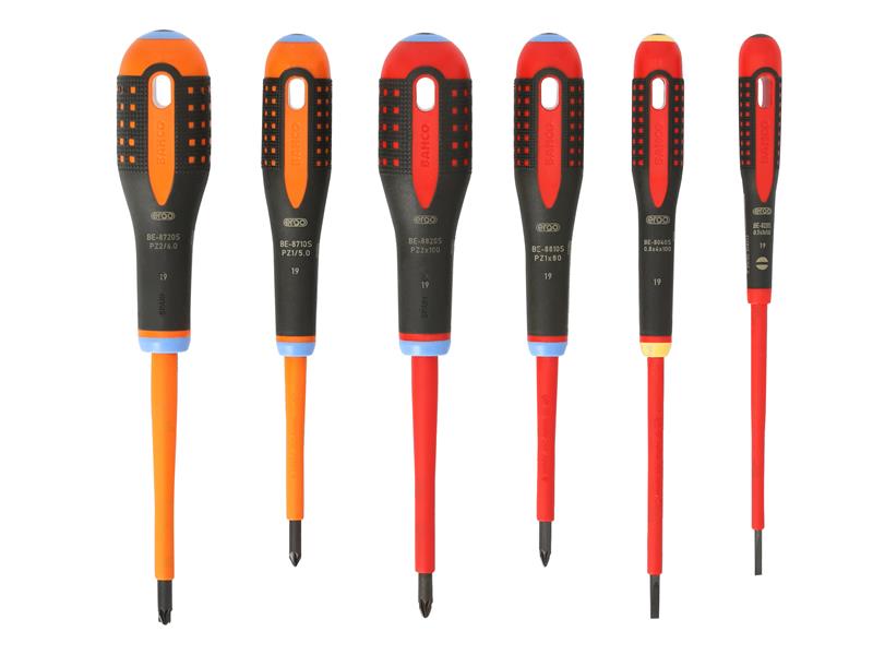 Bahco BAH9884S BE-9884S ERGO™ VDE Insulated Screwdriver Set, 6 Piece