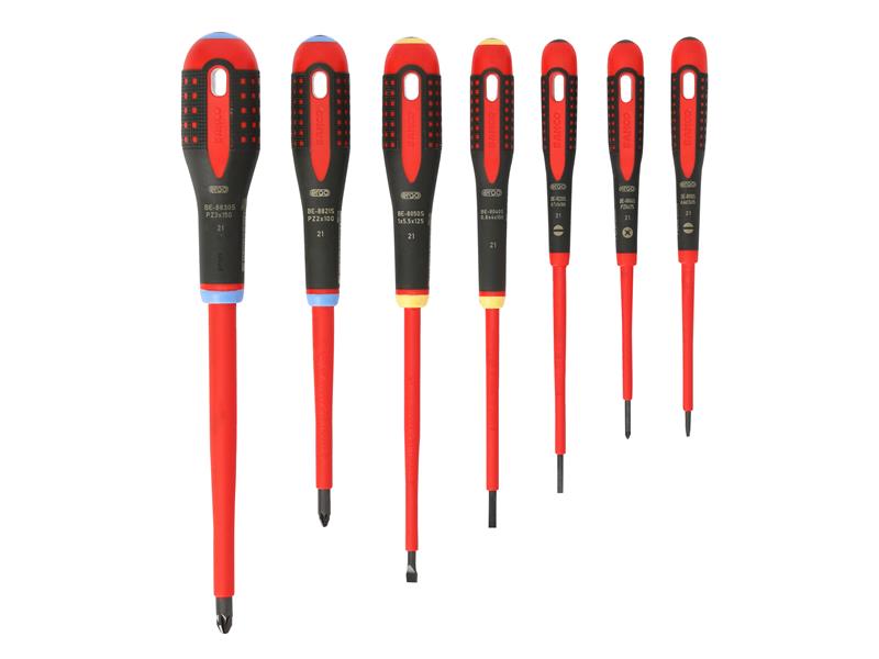 Bahco BAH9888S BE-9888S ERGO™ VDE Insulated Screwdriver Set, 7 Piece