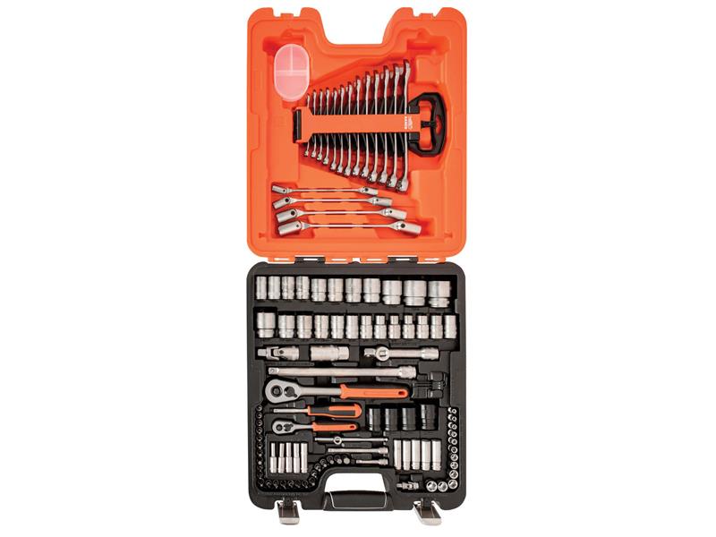 Bahco BAHS106 S106 1/4in &1/2in DriveSocket & Spanner Set, 106 Piece