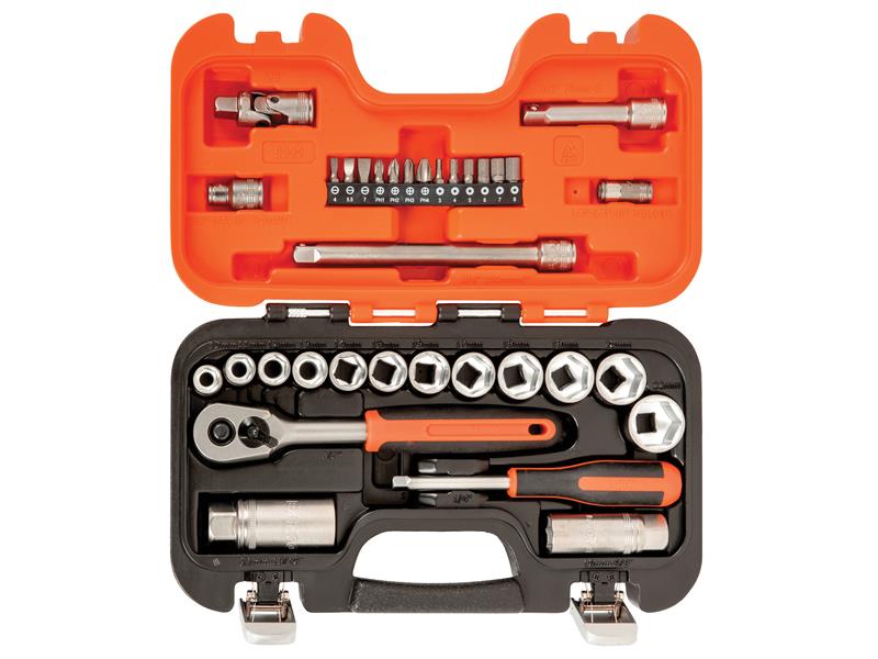 Bahco BAHS330 S330 3/8in Drive Socket Set, 34 Piece