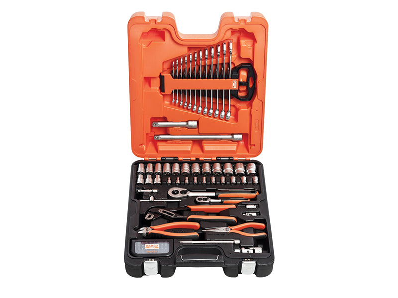 Bahco BAHS81MIX S81MIX 1/4 & 1/2in Drive Socket Spanner & Pliers Set, 81 Piece