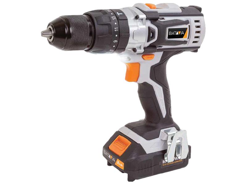 Batavia BAT7063854 MAXXPACK Combi Drill 18V 2 x 2.0Ah Li-ion