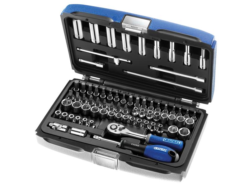 Expert BRIE030707B 1/4in Drive Socket & Accessory Set, 73 Piece