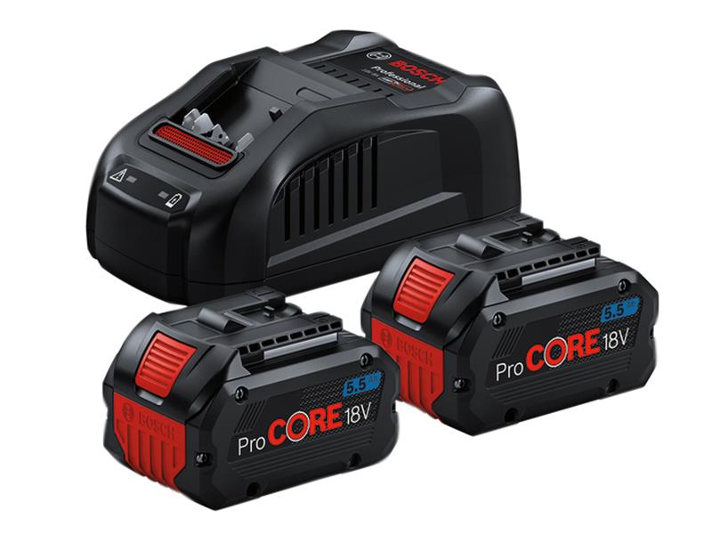 Bosch BSH600A0214D ProCORE18V 5.5Ah Batteries & Charger Starter Kit 18V