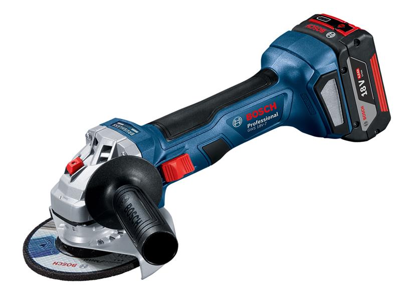 Bosch BSH6019H9070 GWS 18V-7 Professional Angle Grinder 115mm 18V 2 x 4.0Ah Li-ion