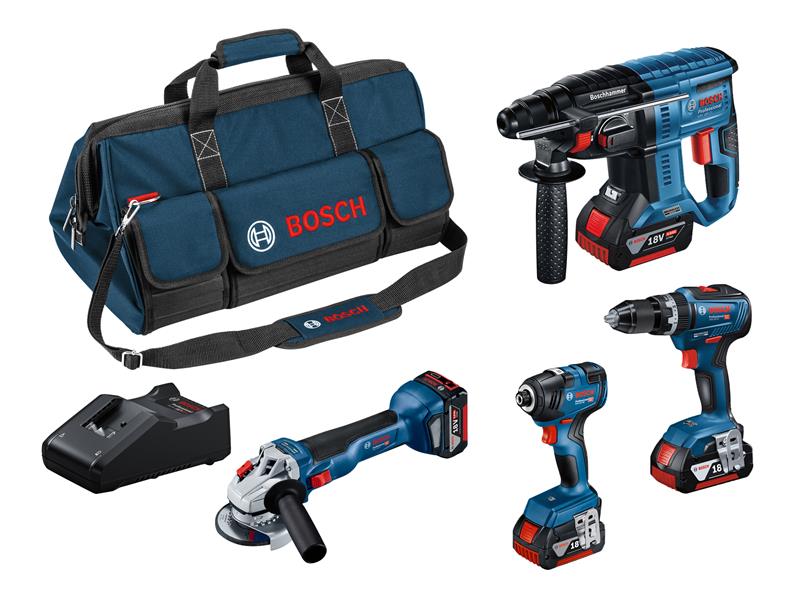 Bosch BSH615990M2B Professional 4 Piece Kit 18V 3 x 4.0Ah Li-ion