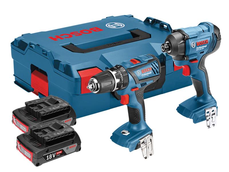 Bosch BSHGSBGDR182 Cordless Twin Pack 18V 2 x 3.0Ah Li-Ion
