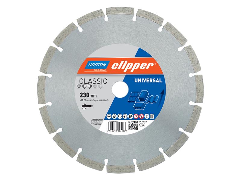 Norton Clipper CLI626810 Classic Universal Blue Diamond Blade