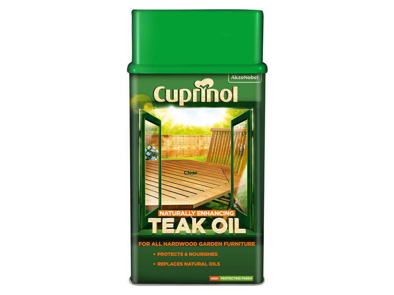 Cuprinol CUPNETO1L Naturally Enhancing Teak Oil Clear 1 litre