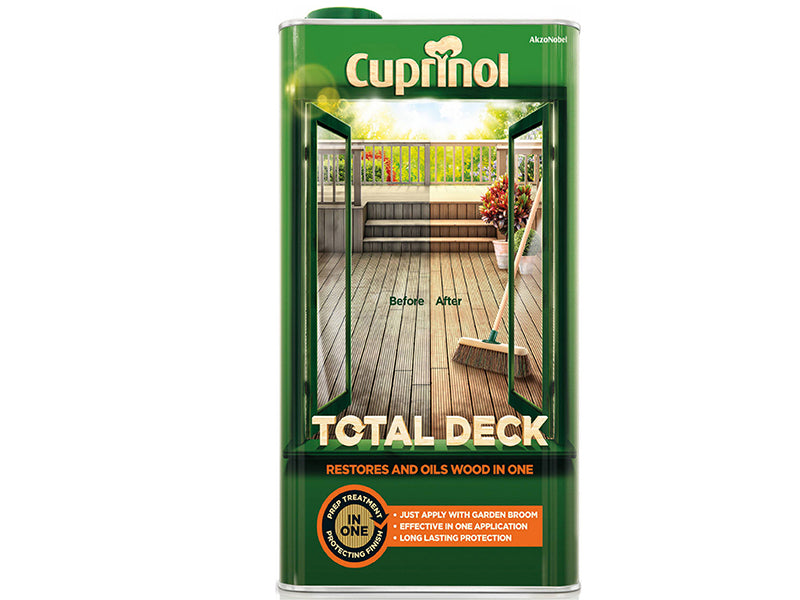 Cuprinol CUPTDC25L Total Deck Restore & Oil Wood Clear