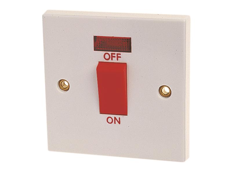 Dencon DCN4456NB Double Pole Switch with Pilot Lamp 45A