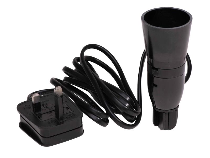 Dencon DCN5051NB Bottle B22 Lamp Adaptor with Flex & Plug