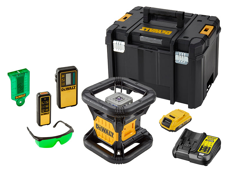 DEWALT DEW079D1G DCE079D1G Green Rotary Laser Kit 18V 1 x 2.0Ah Li-ion
