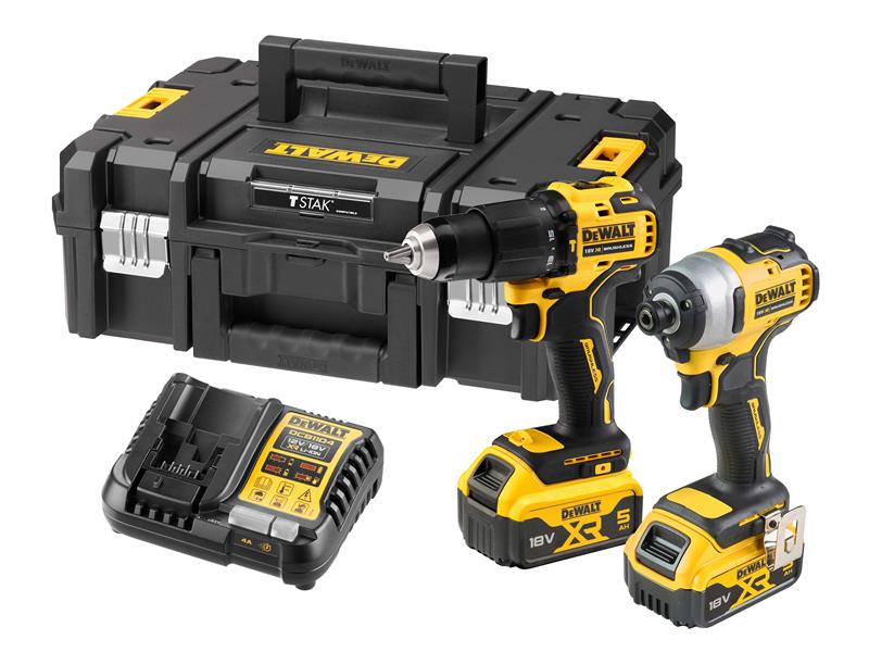 DEWALT DEWDCK2062P2 DCK2062P2T XR Brushless Twin Pack 18V 2 x 5.0Ah Li-ion