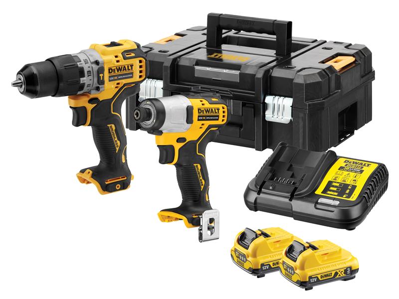 DEWALT DEWDCK2111L2 DCK2111L2T XR Brushless Sub-Compact Twin Pack 12V 2 x 3.0Ah Li-ion