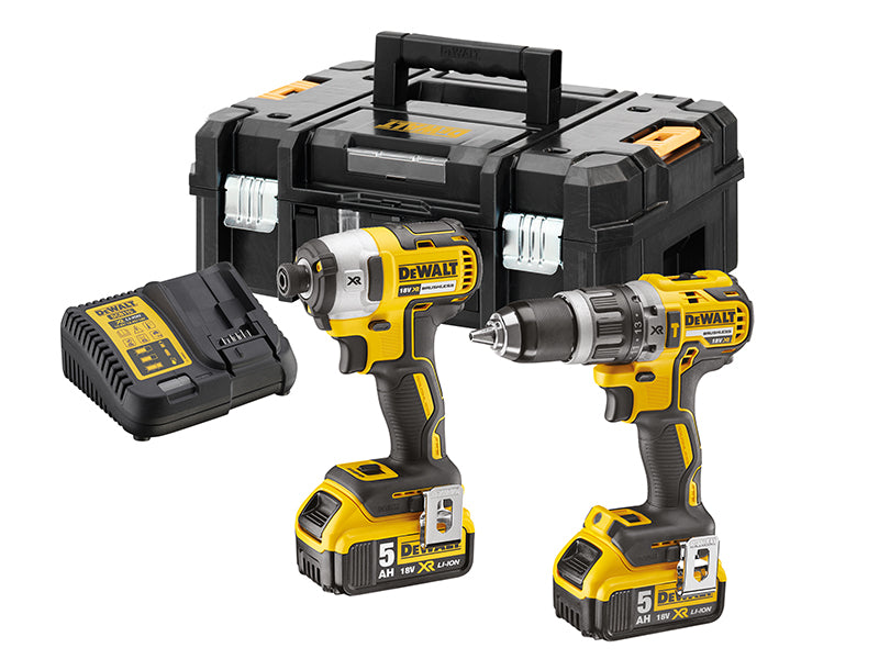 DEWALT DEWDCK266P2T DCK266P2T XR Brushless Twin Pack 18V 2 x 5.0Ah Li-ion