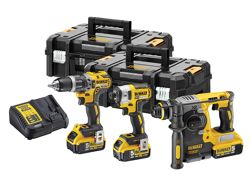 DEWALT DEWDCK368P3T DCK368P3T XR Brushless Kit 18V 3 x 18V 5.0Ah Li-ion