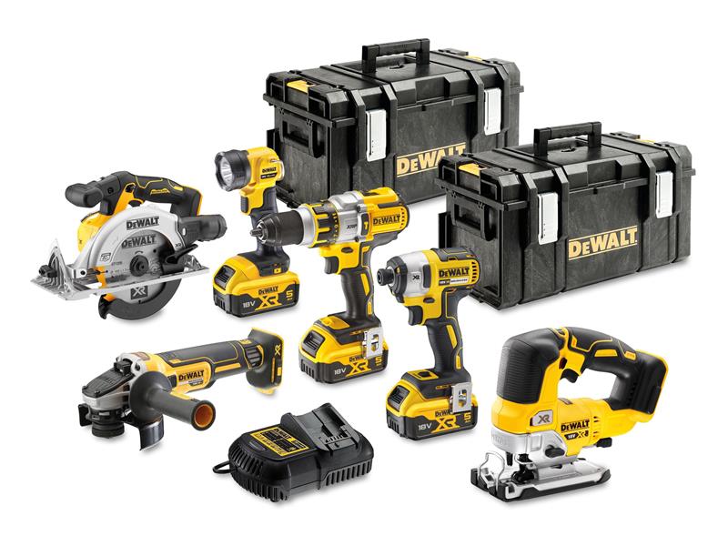 DEWALT DEWDCK664P3 DCK664P3 XR Brushless 6 Piece Kit 18V 3 x 5.0Ah Li-ion
