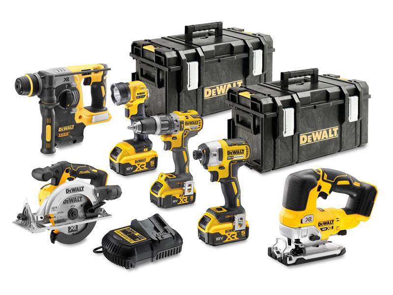 DEWALT DEWDCK690P3T DCK690P3T XR Brushless 6 Piece Kit 18V 3 x 5.0Ah Li-ion
