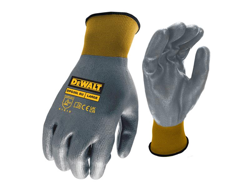 DEWALT DEWDPG35L Water Resistant Grip Gloves - L (Size 9)