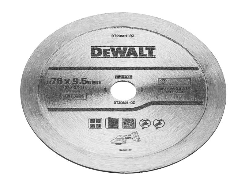 DEWALT DEWDT20591QZ DT20591 Diamond Tile Blade 76mm