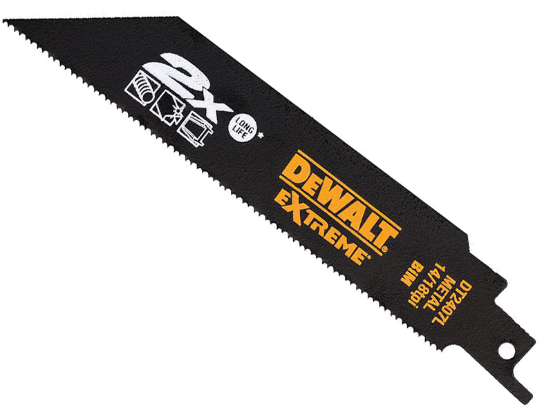 DEWALT DEWDT2407LQZ 2X Life Reciprocating Blade, Metal Cutting