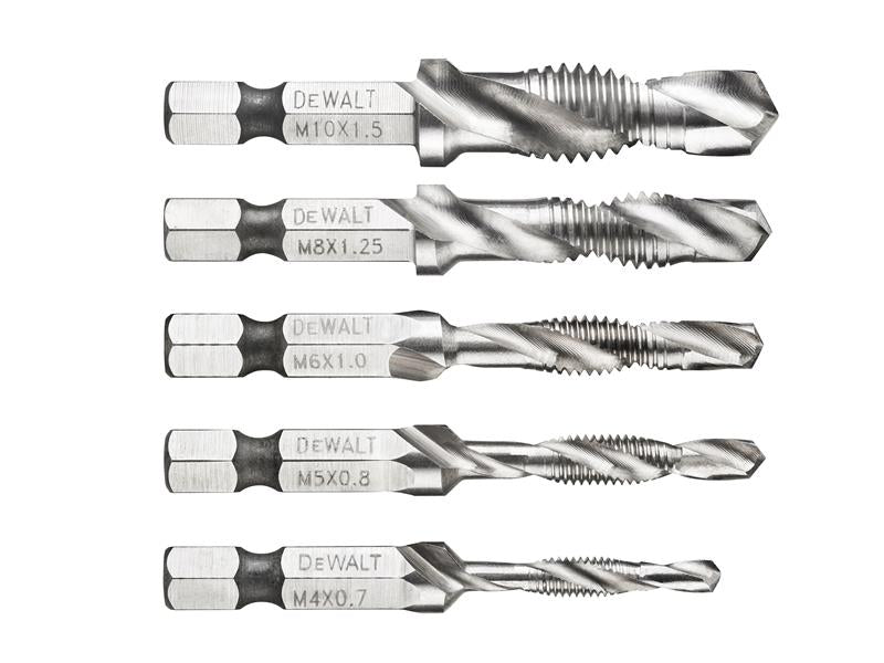 DEWALT DEWDT50060QZ DT50060 Impact Ready Drill Tap Set, 5 Piece
