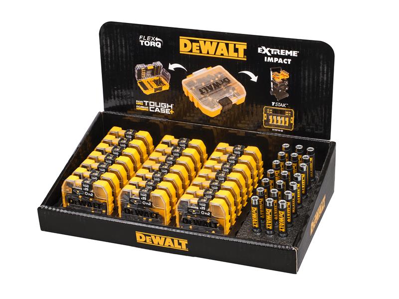 DEWALT DEWDT70621NM Display of 21 Extreme PZ2 x 25mm Tic Tac Box with 21 Magnetic Holders