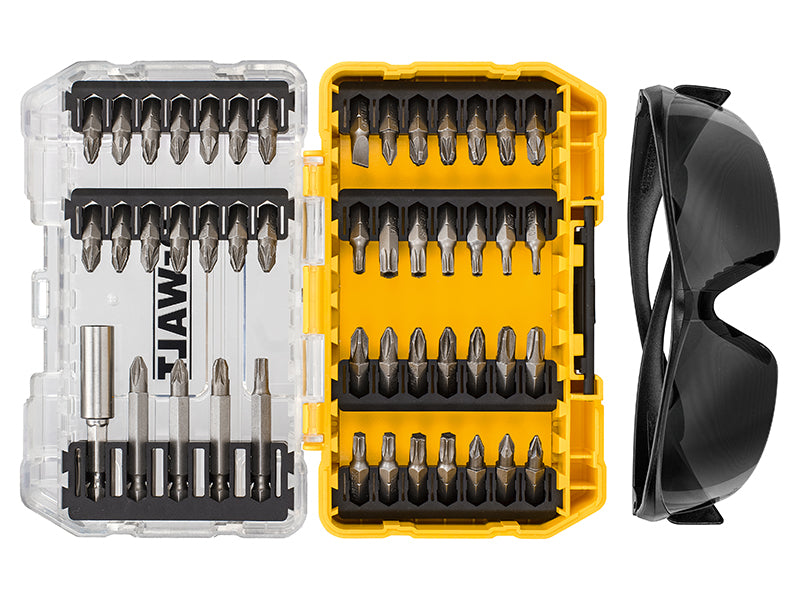 DEWALT DEWDT70703QZ DT70703 Screwdriving Set, 47 Piece + Safety Glasses