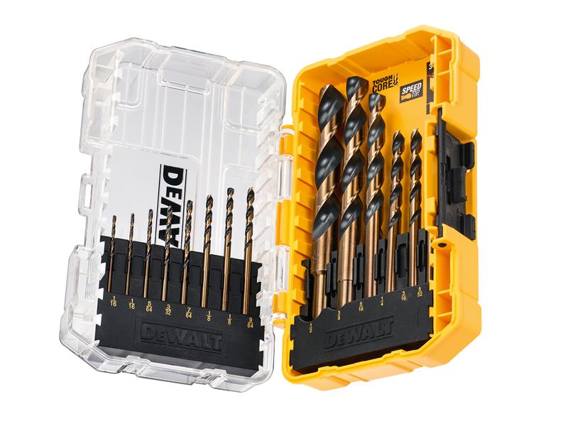 DEWALT DEWDT70727QZ DT70727 BLACK&GOLD HSS Drill Set, 14 Piece
