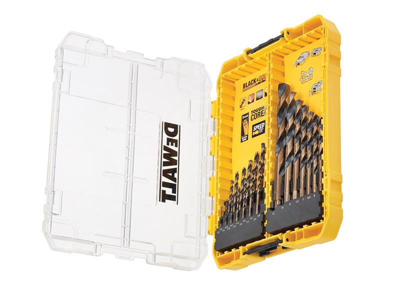 DEWALT DEWDT70755QZ DT70755 BLACK&GOLD HSS Drill Set, 21 Piece