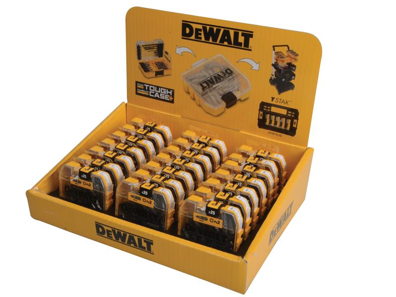 DEWALT DEWDT71521QZ PZ2 25mm Standard Tic Tac Display 21 x Packs of 25