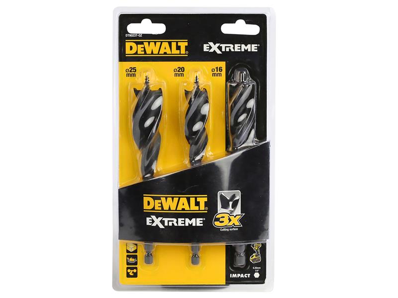DEWALT DEWDT90237QZ EXTREME® Tri Flute Bit Set, 3 Piece
