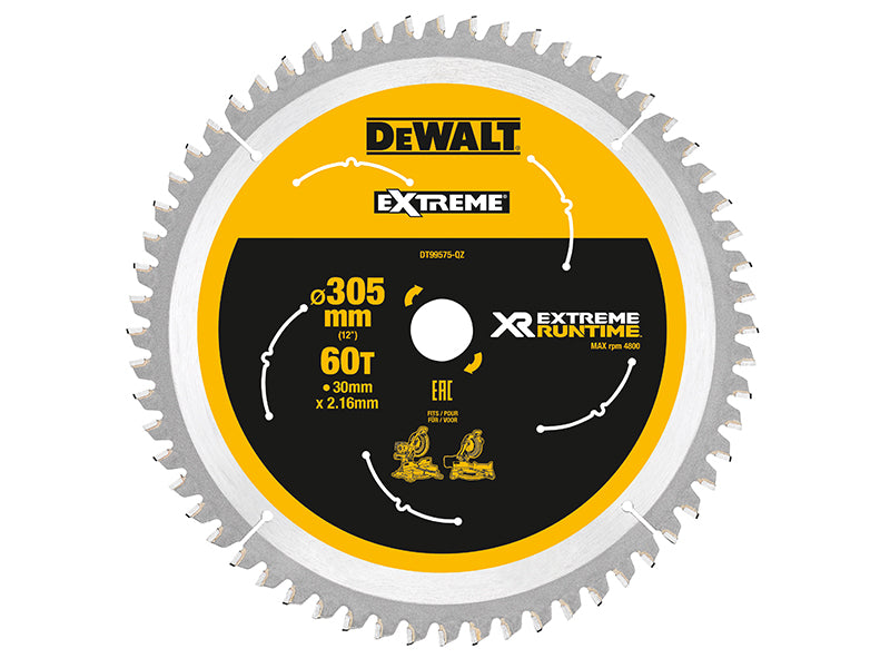 DEWALT DEWDT99574QZ XR FlexVolt Mitre Saw Blade