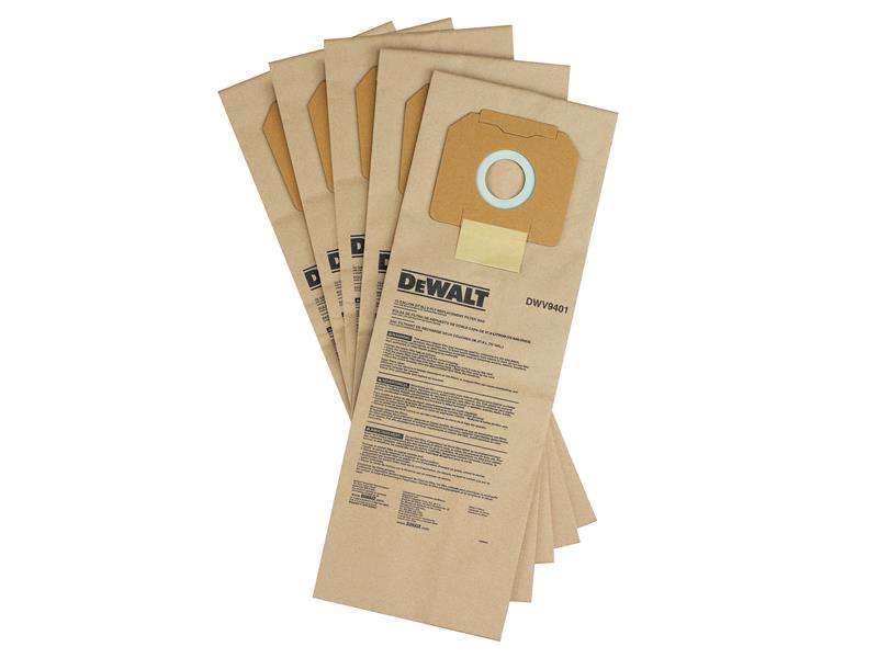 DEWALT DEWDWV9401XJ DWV9401 Paper Dust Bag (Pack 5)
