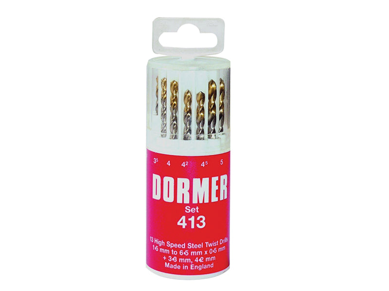 Dormer DORA094413 A094 HSS Jobber Drills in Round Plastic Cases