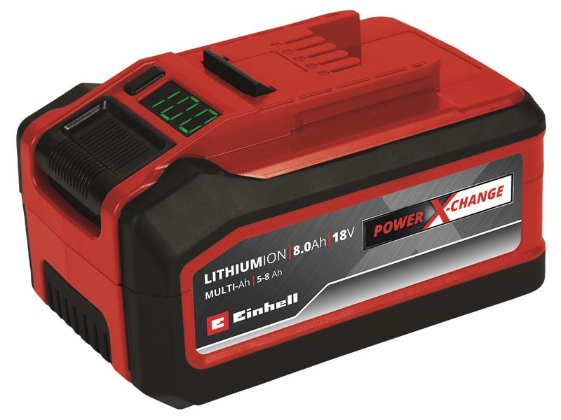Einhell EINPXBAT8 Power X-Change Multi-Ah Battery 18V 5.0-8.0Ah Li-ion