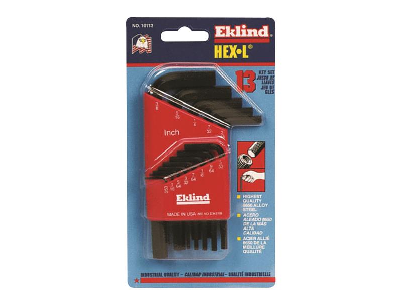 Eklind EKL10113 REK10113 Imperial Short Handle Hex L-Key Set, 13 Piece