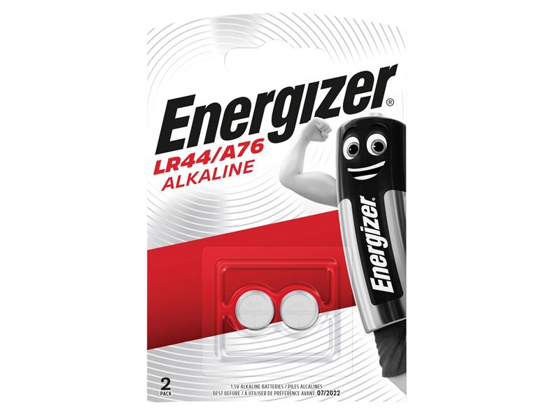 Energizer® ENGLR44B2 LR44 Button Cell Alkaline Battery (Pack 2)
