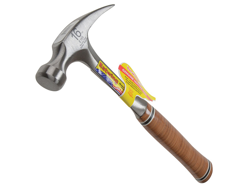 Estwing ESTE16S Straight Claw Hammer, Leather Grip